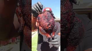 360 chick Pit cooked rotisserie chicken 🔥 rotoq360 chicken bbq chucksflavortrain [upl. by Nodnarg]