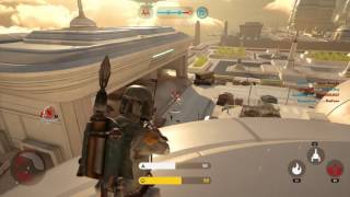 Star Wars Battlefront Boba Fett On Cloud City Walker Assault Gameplay 60fps [upl. by Spiers512]