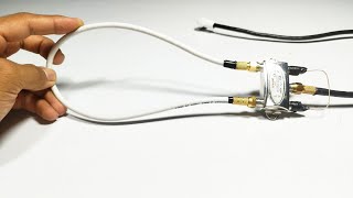 Turn your splitter into a powerful TV antenna how to make a powerful antenna with a signal splitter [upl. by Cornelle483]