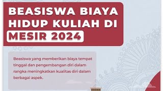 Beasiswa Biaya Hidup Kuliah di Mesir 2024  Tutorial daftar beasiswa Yasbil [upl. by Tsuda]