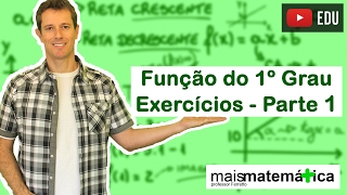 Função do Primeiro Grau Função Afim Exercícios Aula 3 de 9 [upl. by Ainaznat64]