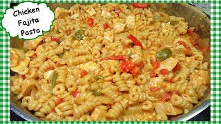 ONE POT Chicken Fajita Pasta  Leftover Rotisserie Chicken Recipe [upl. by Etnahs701]