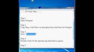 How to Solve Printer Spooler Service Error With Regedit [upl. by Jenica986]