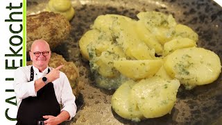 Kartoffelsalat ohne Majonnaise mit Essig und brauner Butter 1a Rezept [upl. by Audly298]