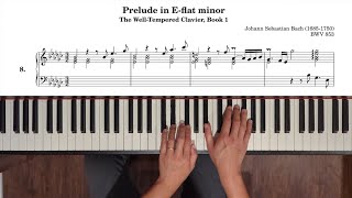 Prelude in Eflat minor BWV 853 from WellTempered Clavier Book 1 [upl. by Pellikka]