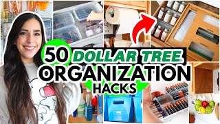 50 Dollar Tree Organization HACKS to make 2024 your MOST ORGANIZED year ever [upl. by Olwena]