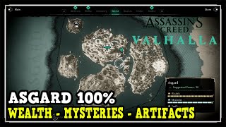 Assassins Creed Valhalla Asgard All Collectibles Wealth Mysteries Artifacts [upl. by Sanoy]