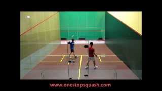 Squash drills boastcrosscourtstraight backhand front [upl. by Sevy10]