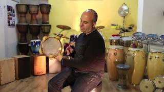 Riq Frame drum Tambourine Tutorial by Abe Doron [upl. by Aramen400]