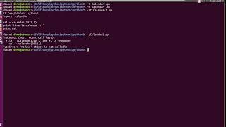 python2 time calendar month TypeError module object is not callabl [upl. by Gennifer]