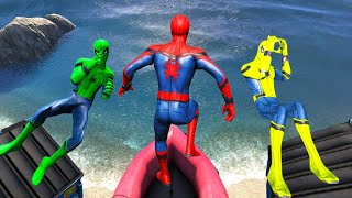 GTA 5 Colorful Spiderman Building Fight JumpsFails RagdollsFunny Moments Ep 116 [upl. by Can947]