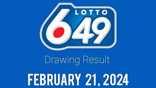 Lotto 649 Winning Numbers February 21 2024 [upl. by Ralston464]