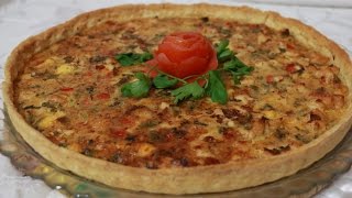 عشاء خفيف و سهل  كيش بالدجاج مع طبخ ليلى quiche [upl. by Indyc]