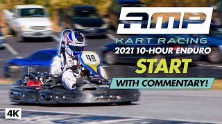 2021 AMP Go Karts – 10hr Enduro START Commentary [upl. by Cullin644]