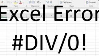 Excel Error DIV0 How to solve Excel error formula DIV0 excel office computer [upl. by Jarrod]