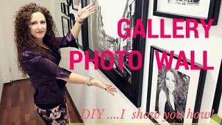 DIY Gallery Photo Wall  Make a hallway your own gallery [upl. by Gnirps]