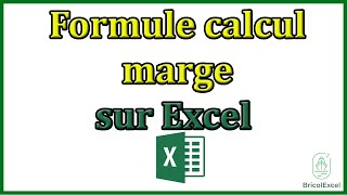 Formule calcul marge Excel [upl. by Felipa]