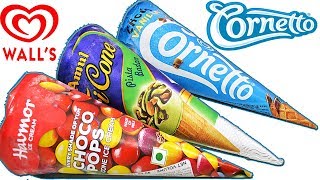 Cornetto ice cream Havmor cone ice cream and Amul Tricone ice cream  summer special new ice creams [upl. by Deloria622]