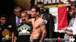 Hernan quotTysonquot Marquez vs Brian Viloria Full weigh ins HD [upl. by Ahsram]