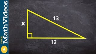 Finding the missing length of a triangle using pythagorean theorem [upl. by Tingey]