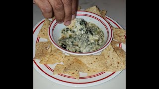 QUICK CHEESY SPINACH DIP RECIPE INCREDIBLY EASY GAME DAY APPETIZER [upl. by Yenduhc]