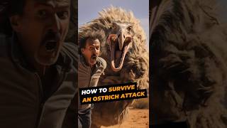 How to Survive an Ostrich Attack ostrich attack survival survivalskills howtosurvive birds [upl. by Asert]