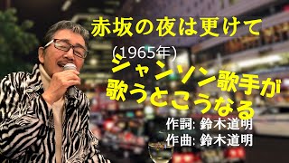 「赤坂の夜は更けて」 字幕付きカバー 1965年 鈴木道明作詞作曲 西田佐知子 若林ケン 昭和歌謡シアター ～たまに平成の歌～ [upl. by Notfilc]