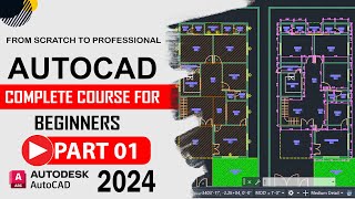 AutoCAD Architecture tutorial 2024  AutoCAD Course 2025 for beginner  Part 01 [upl. by Nowed]