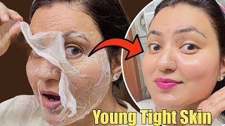 DIY Skin Tightening Challenge  Remove Wrinkles Fine Lines Open Pores Naturally  Loose Skin Gone💕 [upl. by Aleibarg355]