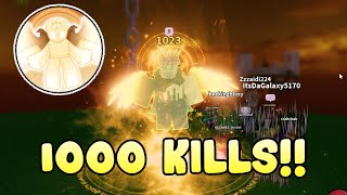 1000 KILLS KILLSTREAK SHOWCASE  Slap Battles [upl. by Atirat164]