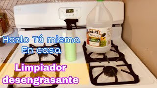 😉LIMPIADOR DESENGRASANTE CASERO PARA LIMPIAR LA GRASA EN LA COCINA LIMPIEZA DE LA CASA CON VINAGRE [upl. by Ama]