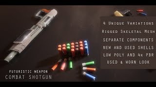 Unreal Engine 4  Futuristic Scifi Combat Shotgun and VR usage demo [upl. by Evelc234]