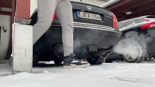 VW Passat W8 cold start straight pipe [upl. by Maddock80]