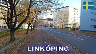 Linköping  Virtual Walking Tour in 4K  October 2022  Sweden [upl. by Chandler]