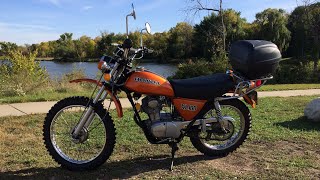 1974 Honda XL100 motorcycle review [upl. by Lebar]