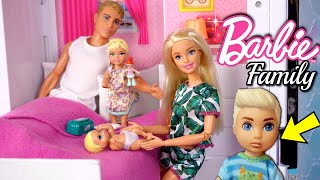 Barbie Baby Doll Stories  Family Road Trip Gymnastics  Supermarket amp Babysitting [upl. by Rosalyn]