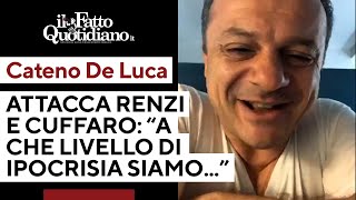 Cateno De Luca scatenato contro quotTotòquot Renzi e Cuffaro quotA che livello di ipocrisia siamo arrivatiquot [upl. by Onitrof]