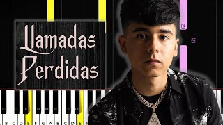 Ivan Cornejo  Llamadas perdidas  Piano Tutorial  Free MIDI and Sheets [upl. by Hairakcaz]