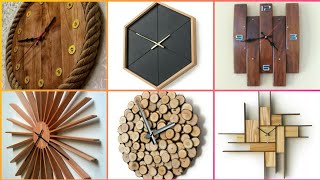 Amazing Wooden Wall Clocks Ideas Diy Wooden Clock Beautiful Art 2021 [upl. by Nwahsor223]