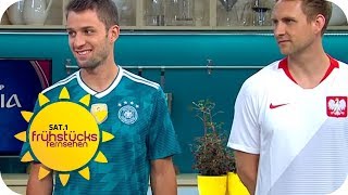 FußballWM Welches Trikot gewinnt den Titel  SAT1 Frühstücksfernsehen  TV [upl. by Sandor]