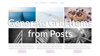 Filterable Grid for Divi Generate Grid Items from Posts [upl. by Enahs219]