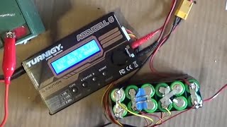 DIY How to Balance charge Li ion Lipo battery pack w a balance charging cable Imax B6 Accucell 6 [upl. by Gnud645]