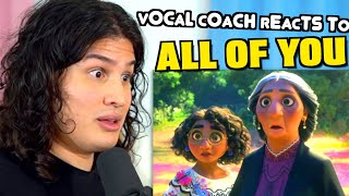 Vocal Coach Reacts to All Of You amp Dos Oruguitas From Encanto [upl. by Arahahs]