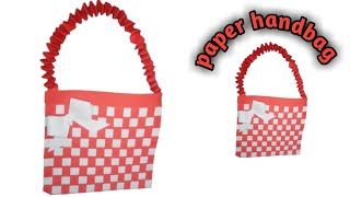 How to make paper handbag  How to make a purse with paper  Easy paper craft ideas [upl. by Gay]