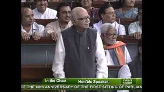 60th Anniversary of the first Sitting of Parliament Sh Lal Krishna Advani 13052012 [upl. by Fugere668]