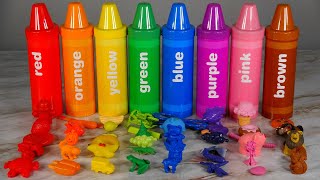 Learning Video For Toddlers amp Kids Learn Colors Big Crayons Filled With Surprise Toys [upl. by Ellenrahc]