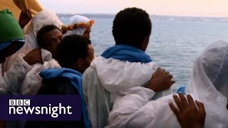 Escape to Europe The migrants story  BBC Newsnight [upl. by Briggs]