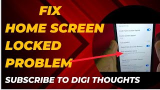 How to Fix Home screen Locked problem ll How to unlock Home Screen widgets ll [upl. by Justis457]