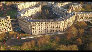 Sheffield City  Train Station  Park Hill Flats  Hallam Uni  Mavic Pro Drone  4K [upl. by Gerkman875]