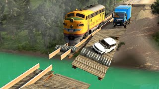 Cars vs Broken Bridges  BeamNG Drive  🔥 Long Video SPECIAL [upl. by Leonora651]